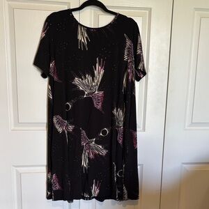Fighting eel shari dress phoenix print Hawaii